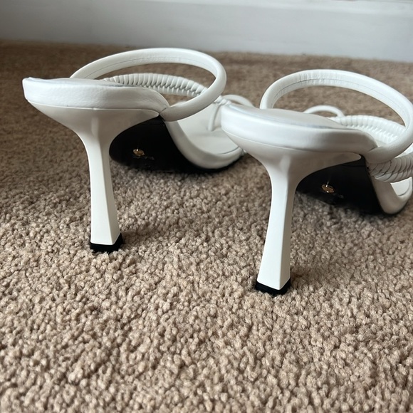 NIB Raye Harmony Square Toe Strappy Braided Heel in White - Picture 7 of 9
